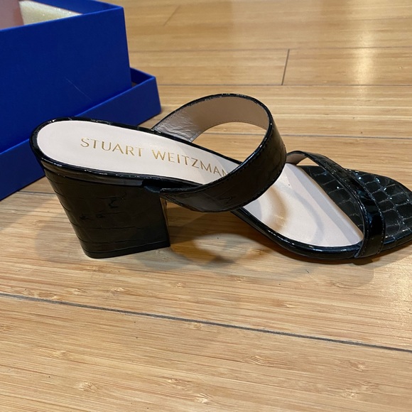 Stuart Weitzman Olive 72 croc leather slide - Picture 5 of 8